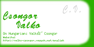 csongor valko business card