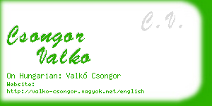 csongor valko business card